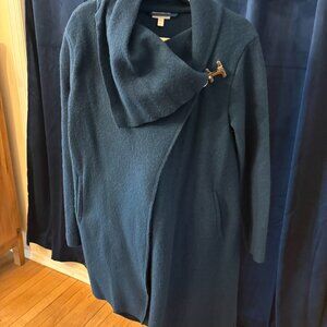 Garnet Hill boiled wool asymmetric coat